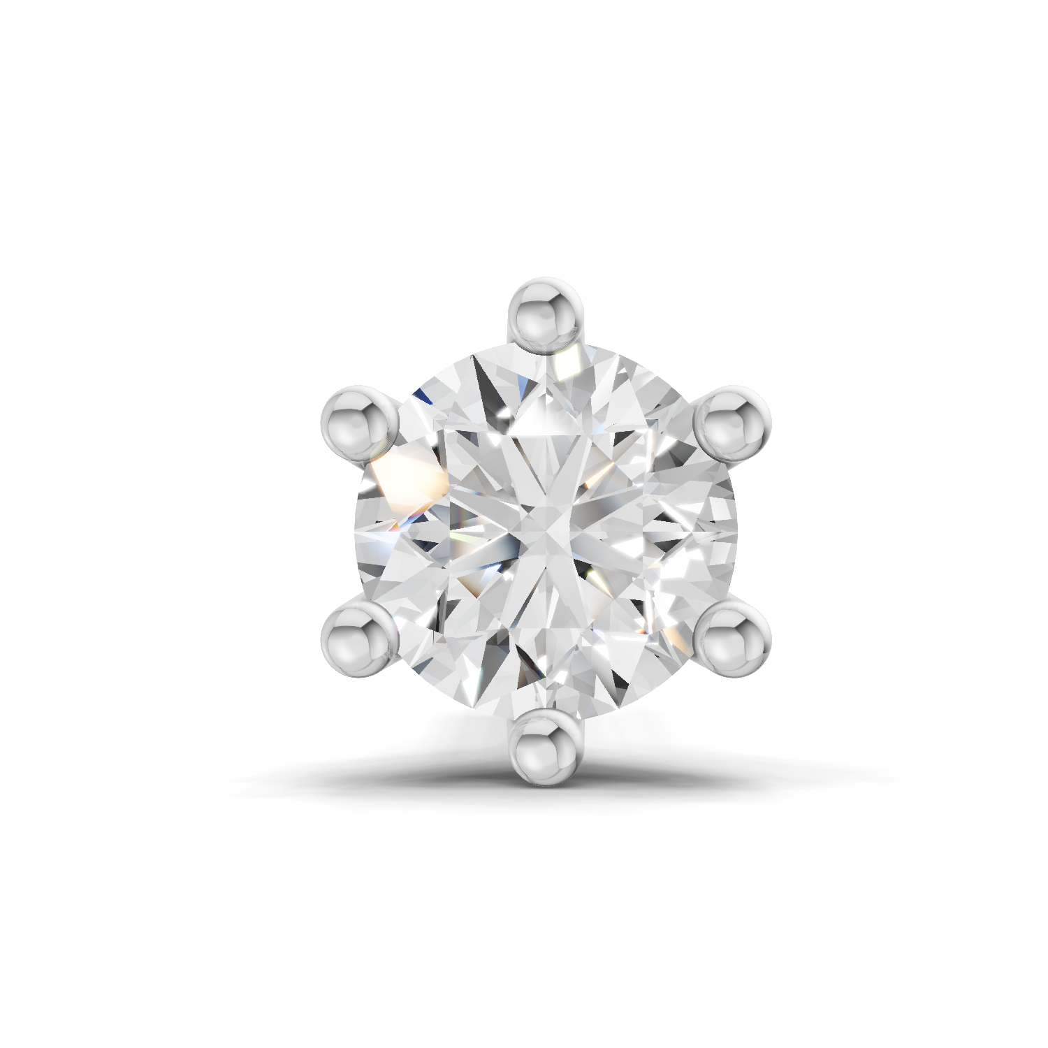 0.25 Carat Lab Grown Diamond Clara Solitaire Nosepin | 14K Yellow Gold (Screw)