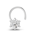 0.25 Carat Lab Grown Diamond Clara Solitaire Nosepin | 14K White Gold (Wire)