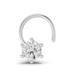 0.25 Carat Lab Grown Diamond Clara Solitaire Nosepin | 14K White Gold (Wire)