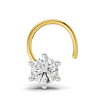 0.25 Carat Lab Grown Diamond Clara Solitaire Nosepin | 14K Yellow Gold (Wire)