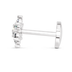 0.16 Carat Lab Grown Diamond Snowflake Nosepin | 14K White Gold (Screw)