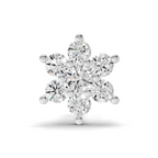0.16 Carat Lab Grown Diamond Snowflake Nosepin | 14K White Gold (Screw)