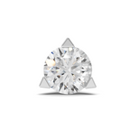0.22 Carat Lab Grown Diamond Three Prong Solitaire Nosepin | 14K Rose Gold (Screw)