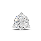 0.22 Carat Lab Grown Diamond Three Prong Solitaire Nosepin | 14K Yellow Gold (Screw)