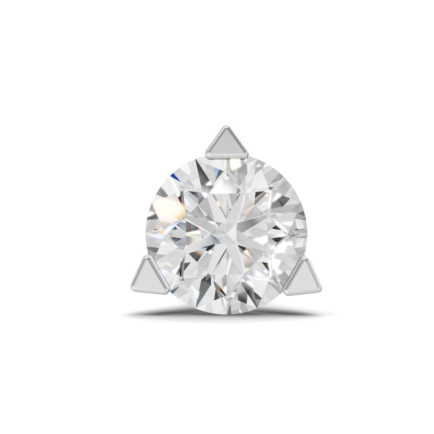 0.22 Carat Lab Grown Diamond Three Prong Solitaire Nosepin | 14K Yellow Gold (Screw)