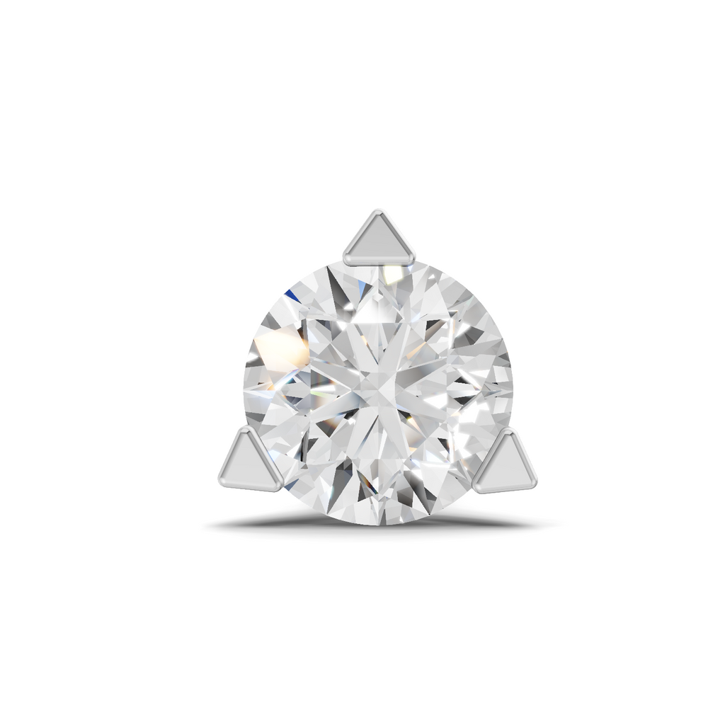 0.23 Carat Lab Grown Diamond Solitaire Nosepin | 14K White Gold (Screw)