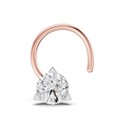 0.23 Carat Lab Grown Diamond Solitaire Nosepin | 14K Rose Gold (Wire)