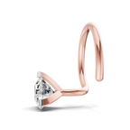 0.23 Carat Lab Grown Diamond Solitaire Nosepin | 14K Rose Gold (Wire)