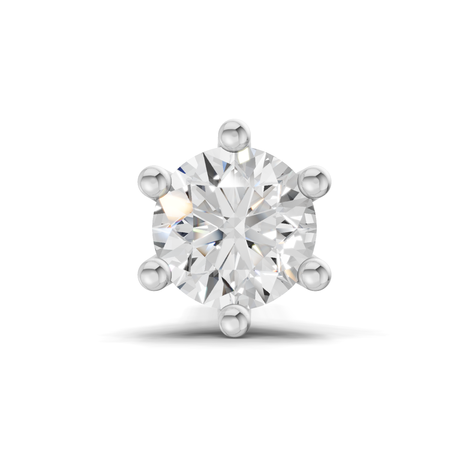 0.25 Carat Lab Grown Diamond Solitaire Nosepin | 14K Rose Gold (Screw)