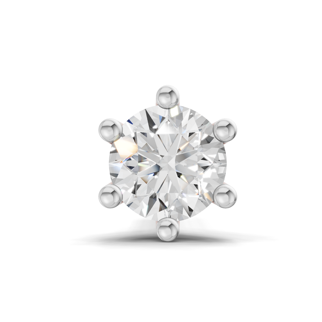 0.25 Carat Lab Grown Diamond Solitaire Nosepin | 14K Yellow Gold (Screw)