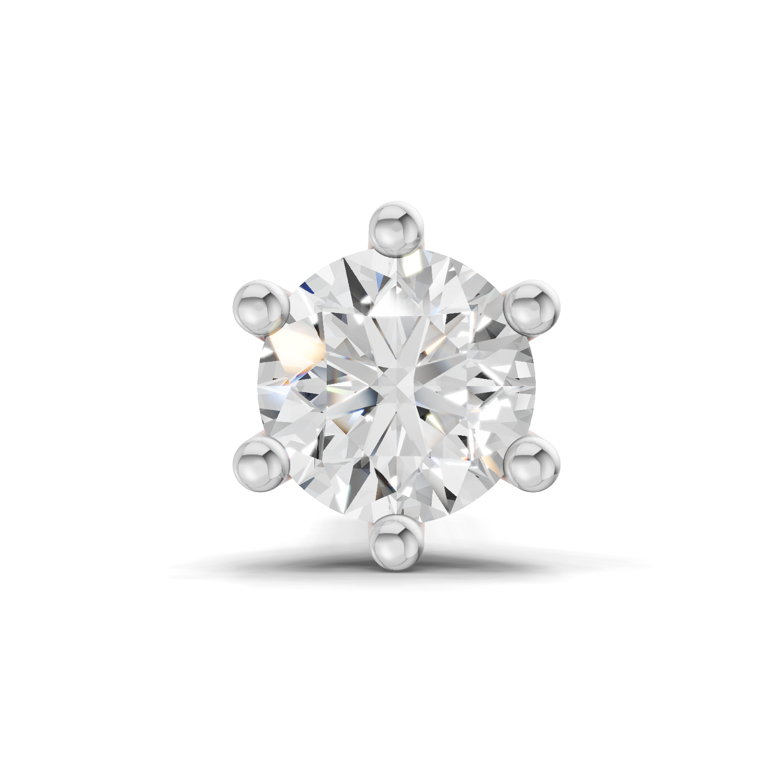 0.25 Carat Lab Grown Diamond Solitaire Nosepin | 14K Yellow Gold (Screw)