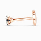 0.05 Ct Solitaire Round Shape Nose Pin | 14K Yellow Gold