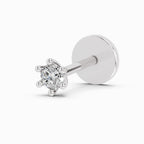 0.05 Ct Solitaire Round Shape Nose Pin | 14K Yellow Gold