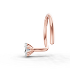 0.05 Ct Solitaire Round Shape Nose Pin | 14K Yellow Gold