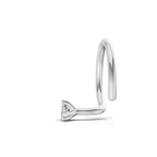 0.03 Ct Round Shape Soilitaire Diamond Nose Pin | 14K Yellow Gold
