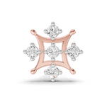 0.08 Carat Lab Grown Diamond Round Shape Snowflake Nosepin | 14K Rose Gold (Screw)