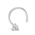 0.09 Carat Round Shape Diamond Nose Pin | 14K White Gold