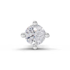 0.03 Carat Round Shape 4 Prong Solitaire Diamond Nose Pin | 14K Yellow Gold-Screw