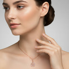 0.19 Ct Pinwheel Diamond Pendant Necklace in 14Kt
