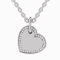 0.07 Carat Heart Pendant | 14K White Gold