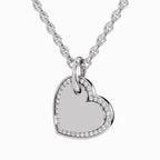 0.07 Carat Heart Pendant | 14K White Gold