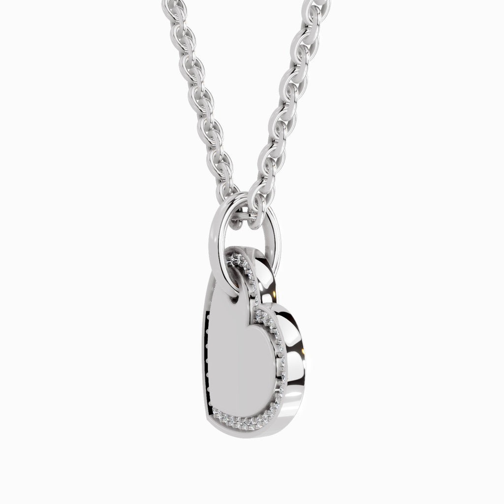 0.07 Carat Heart Pendant | 14K White Gold