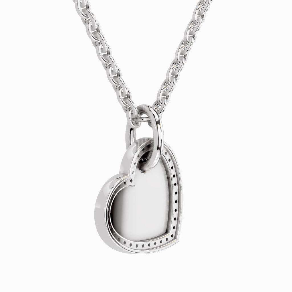 0.07 Carat Heart Pendant | 14K White Gold