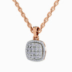 0.26 Carat Round Cluster Pendant | 14K Rose Gold