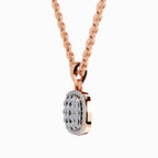 0.26 Carat Round Cluster Pendant | 14K Rose Gold