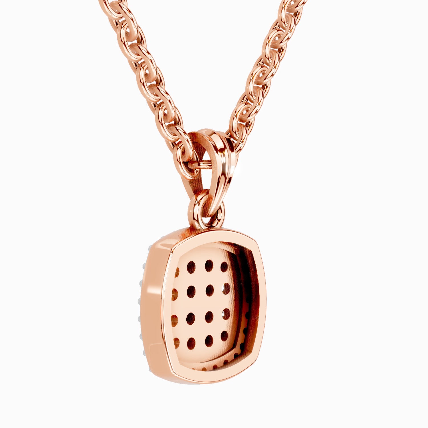 0.26 Carat Round Cluster Pendant | 14K Rose Gold