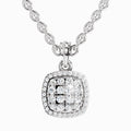 0.26 Carat Round Cluster Pendant | 14K White Gold