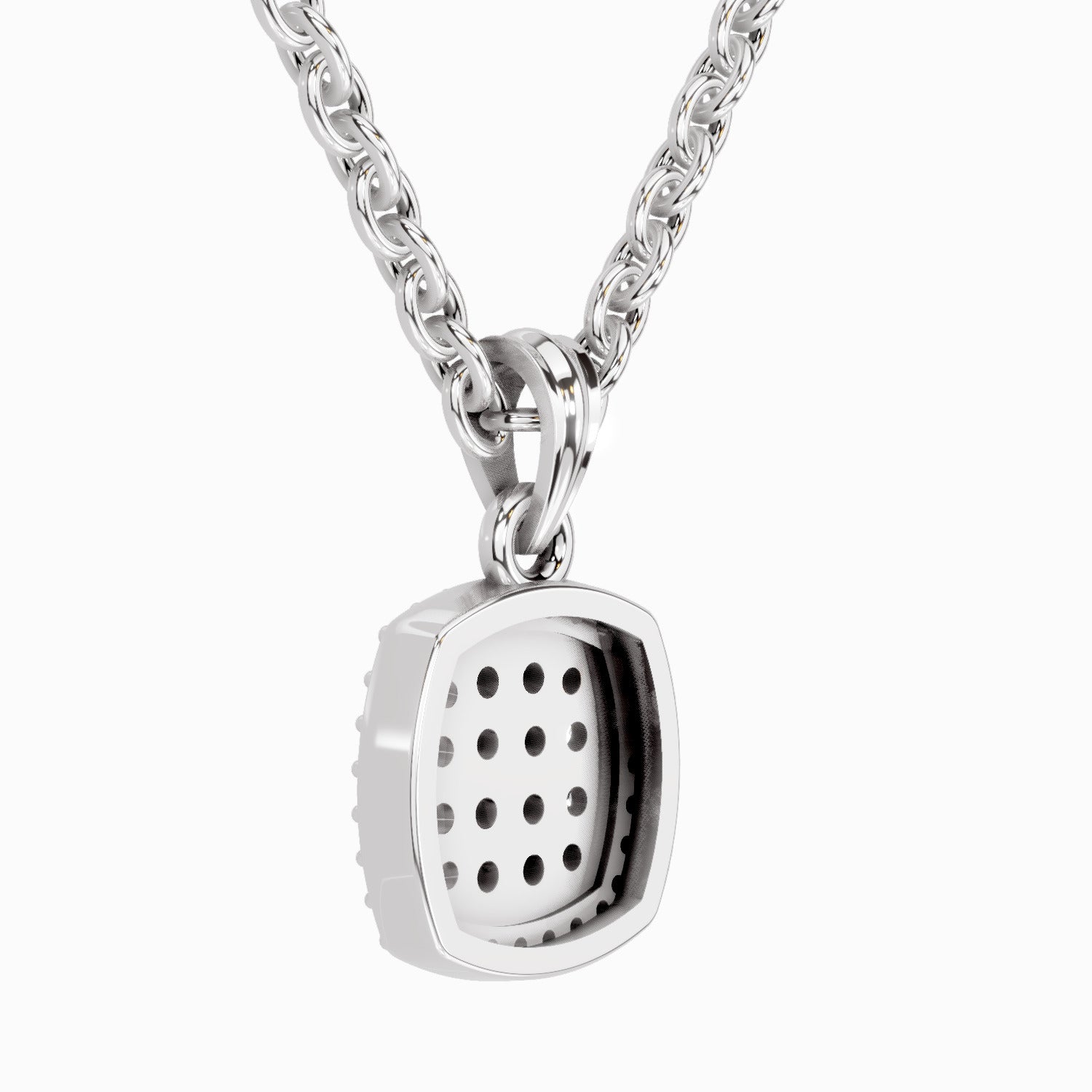 0.26 Carat Round Cluster Pendant | 14K White Gold