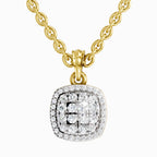 0.26 Carat Round Cluster Pendant | 14K Yellow Gold