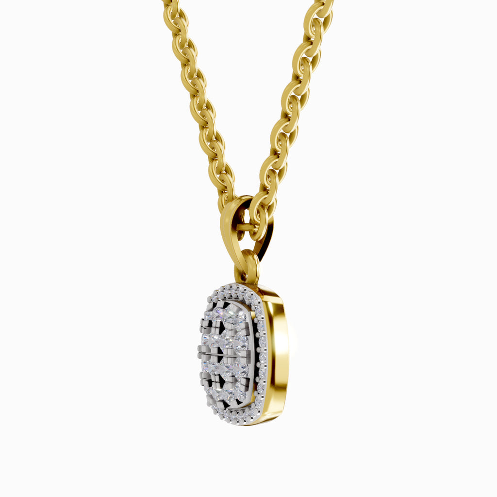 0.26 Carat Round Cluster Pendant | 14K Yellow Gold