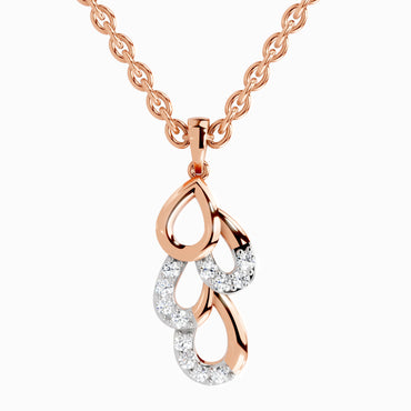 Lab Grown Diamond 0.12 Carat Drop Pendant for Women in 14K