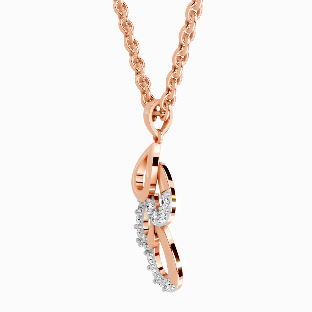 Lab Grown Diamond 0.12 Carat Drop Pendant for Women in 14K