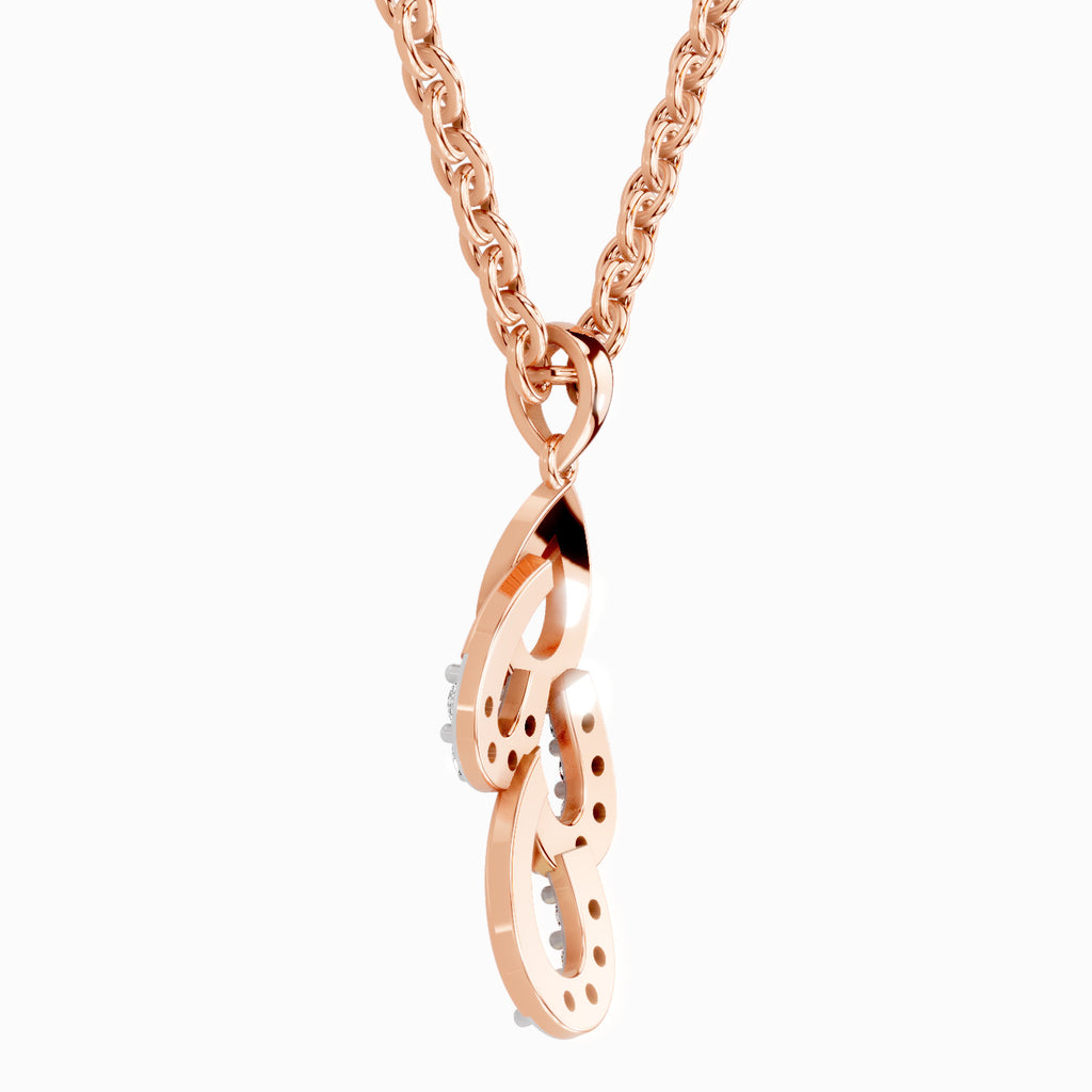 Lab Grown Diamond 0.12 Carat Drop Pendant for Women in 14K