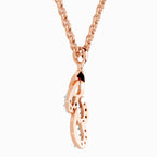 Lab Grown Diamond 0.12 Carat Drop Pendant for Women in 14K