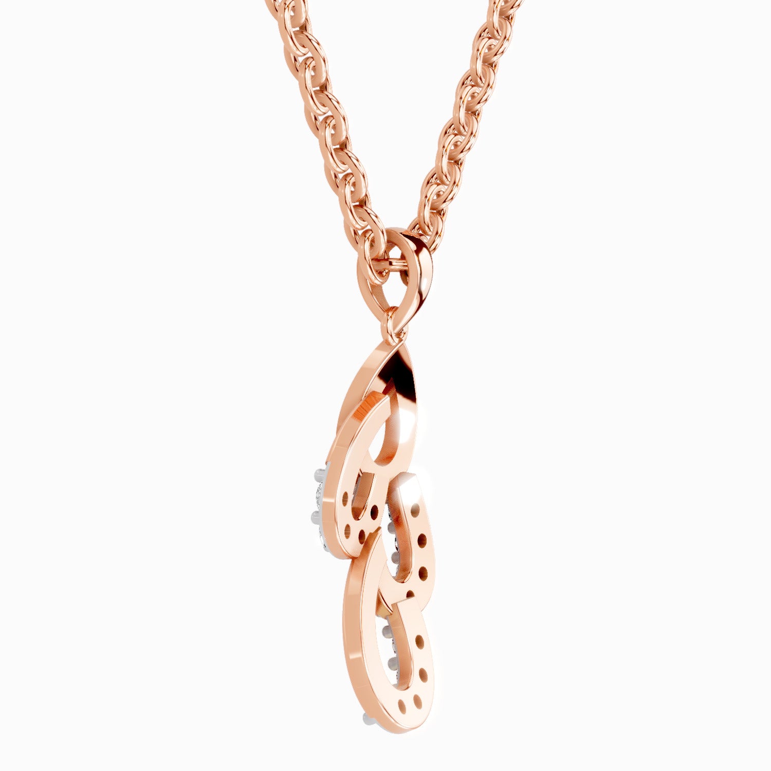 Lab Grown Diamond 0.12 Carat Drop Pendant for Women in 14K