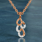 Lab Grown Diamond 0.12 Carat Drop Pendant for Women in 14K
