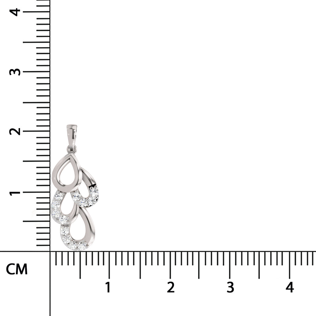 Lab Grown Diamond 0.12 Carat Drop Pendant for Women in 14K