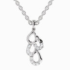 Lab Grown Diamond 0.12 Carat Drop Pendant for Women in 14K