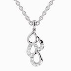 Lab Grown Diamond 0.12 Carat Drop Pendant for Women in 14K