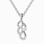 Lab Grown Diamond 0.12 Carat Drop Pendant for Women in 14K