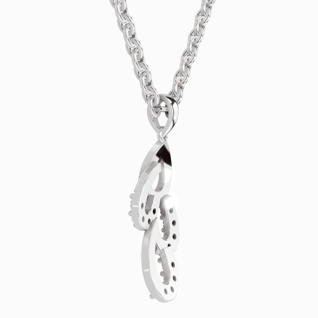 Lab Grown Diamond 0.12 Carat Drop Pendant for Women in 14K