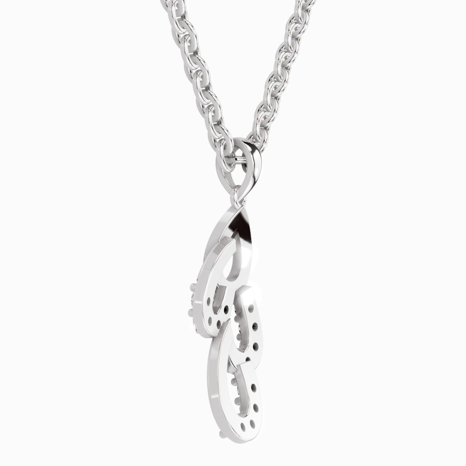 Lab Grown Diamond 0.12 Carat Drop Pendant for Women in 14K