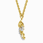 Lab Grown Diamond 0.12 Carat Drop Pendant for Women in 14K