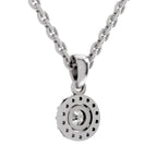 0.36 Ct Halo Diamond Pendant in 14K
