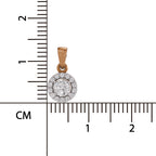 0.36 Ct Halo Diamond Pendant in 14K