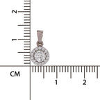 0.36 Ct Halo Diamond Pendant in 14K
